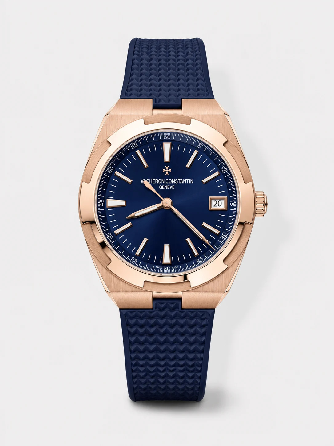 Vacheron Constantin Super Clone Overseas Edition Rose Gold Casing Rubber Stra - view 1