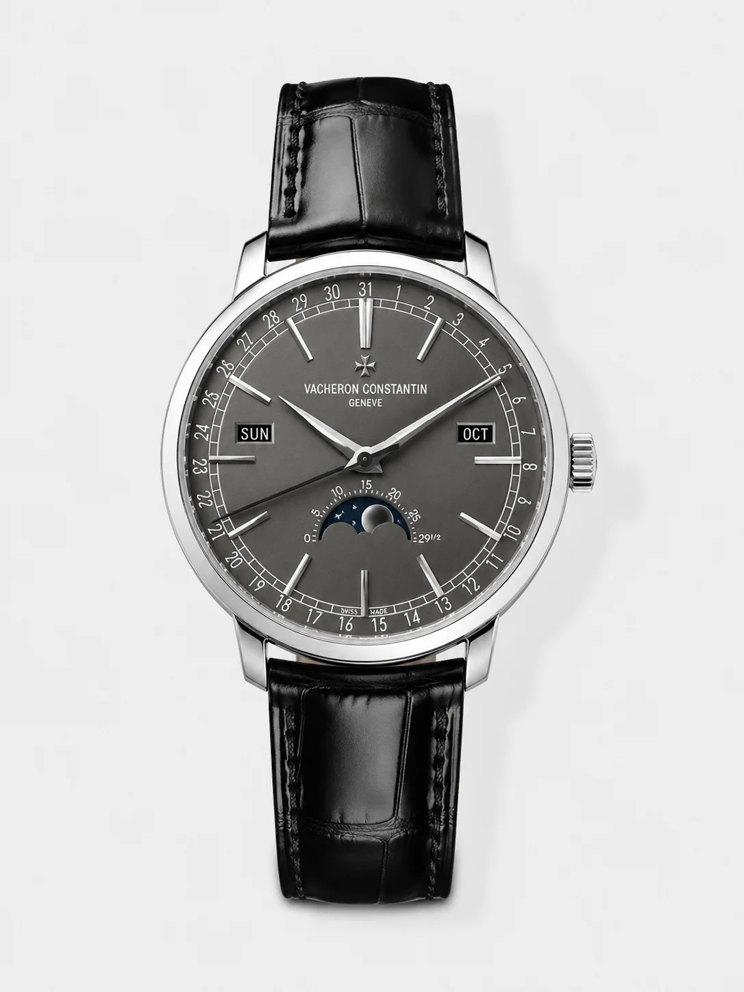 Vacheron Constantin Traditionelle Complete Calendar White Gold Plating Grey Dial Swiss Super Clone - view 1