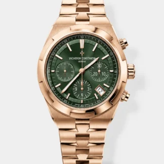 Vacheron Constantin Overseas Chronograph - Green Dial Swiss Super Clone (with Rose Gold Bracelet) - view 1
