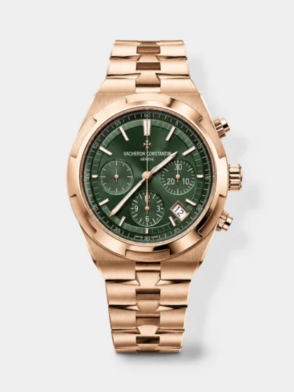 Vacheron Constantin Overseas Chronograph - Green Dial Swiss Super Clone (with Rose Gold Bracelet) - view 1