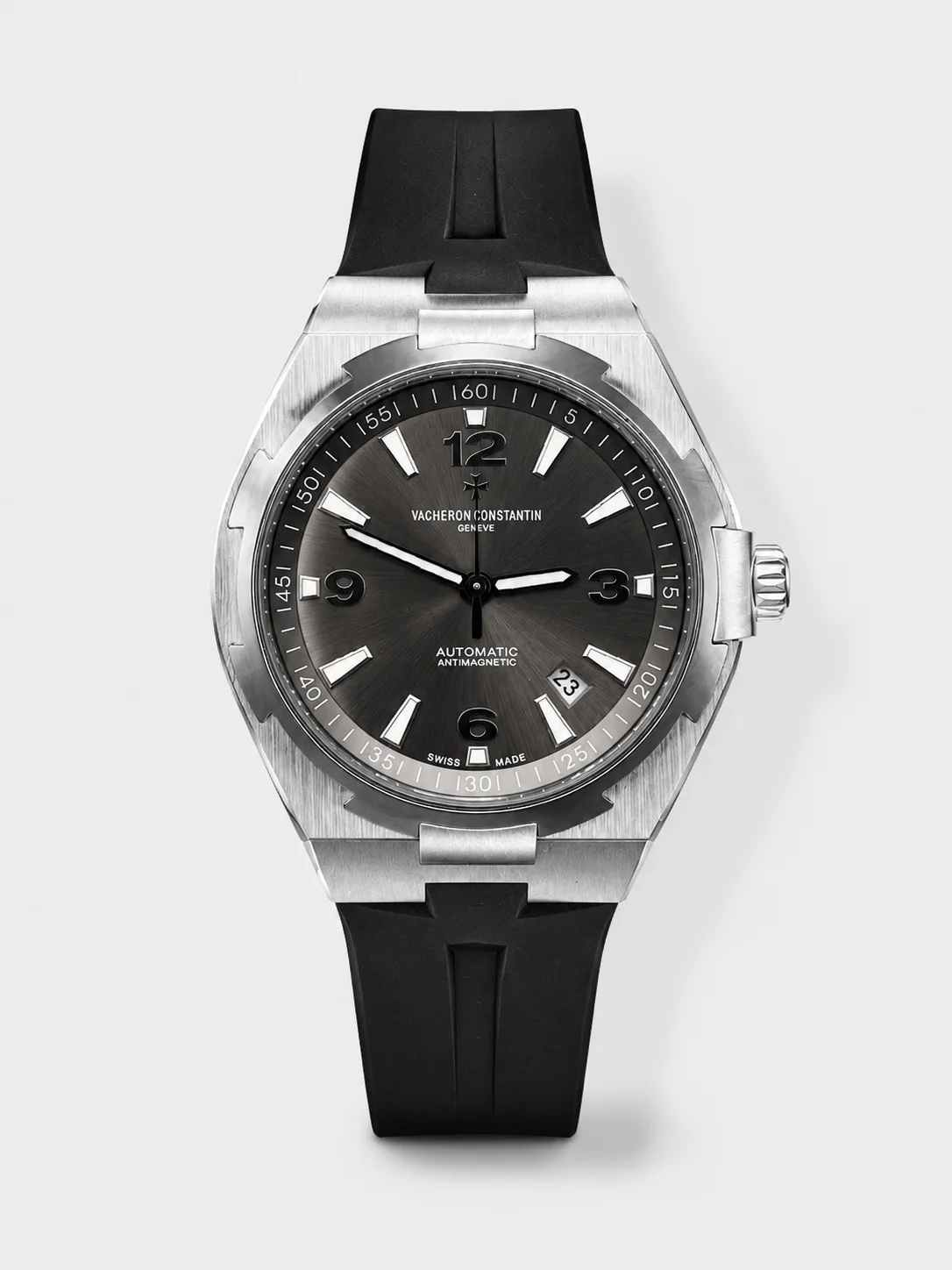 Vacheron Constantin Overseas 1:1 Mirror Swiss Super Clone Watch in Grey Dial - Rubber Strap - view 1