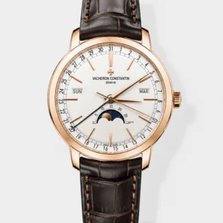 Vacheron Constantin Traditionelle Complete Calendar Rose Gold Plating White Dial Swiss Super Clone - view 1