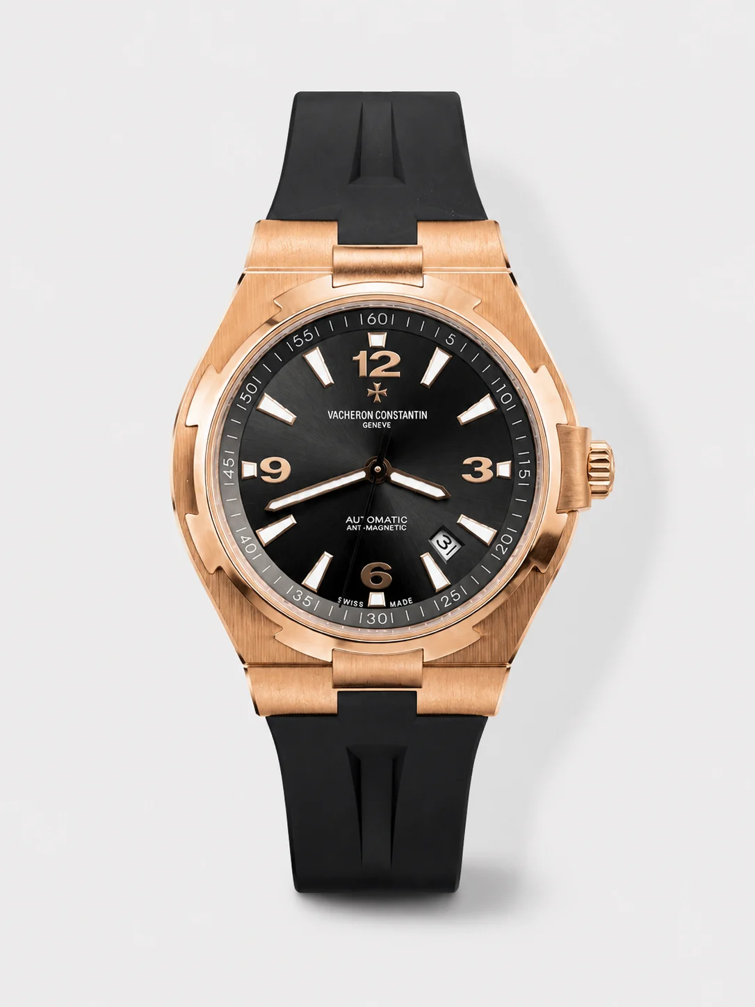 Vacheron Constantin Overseas Grey Dial Rose Gold Finish Super Clone Watch