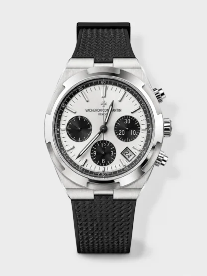 Vacheron Constantin Overseas Chronograph - Top-Tier Super Clone (Swiss Movement, Steel-Tone Dial, Rubber Strap) - view 1