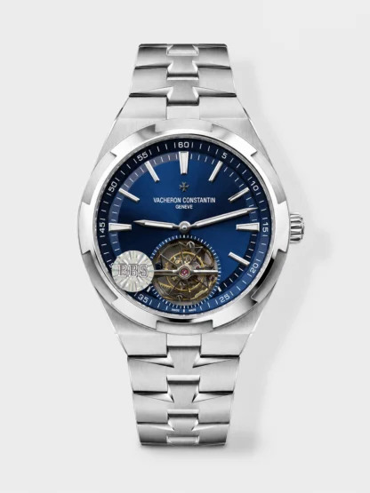 Vacheron Constantin Overseas Tourbillon Stainless Steel in Blue Dial Gold Strap 1:1 Mirror Super Clone - view 1