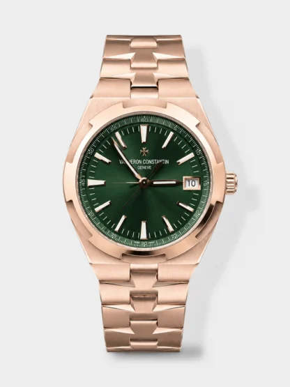 Vacheron Constantin Super Clone Overseas 1:1 Mirror Swiss Watch in Rose Green Steel Dial - view 1