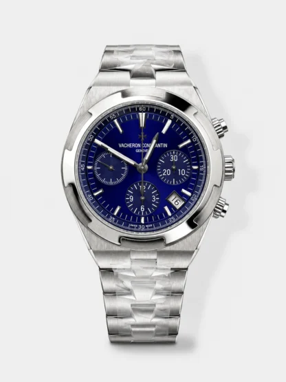 Vacheron Constantin Overseas Chronograph Blue Dial Swiss Super Clone Watch - Stainless Steel Strap - view 1