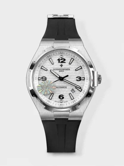 Vacheron Constantin Overseas 1:1 Mirror Swiss Super Clone Watch in White Dial - Rubber Strap - view 1