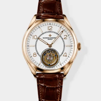 Vacheron Constantin Fiftysix Tourbillon Rose Gold Steel 1:1 Mriror Super Clone White Dial - view 1