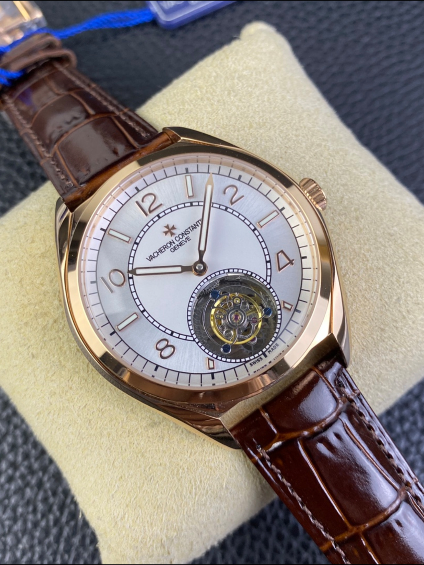 Vacheron Constantin Fiftysix Tourbillon Rose Gold Steel 1:1 Mriror Super Clone White Dial - view 4