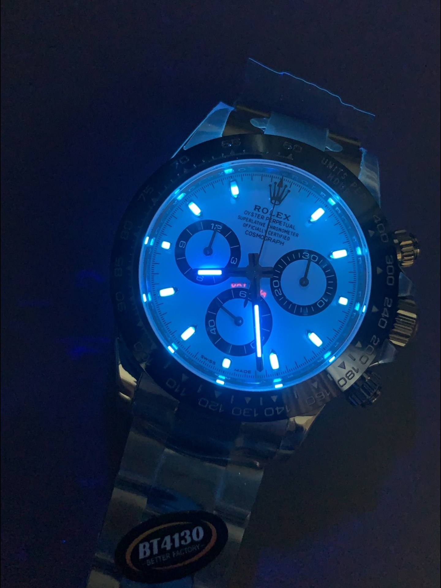 Rolex Cosmograph Daytona M116500LN Original Cal.4130 Movement - 904L Steel Watch in White Dial - Super Clone Watch - view 11