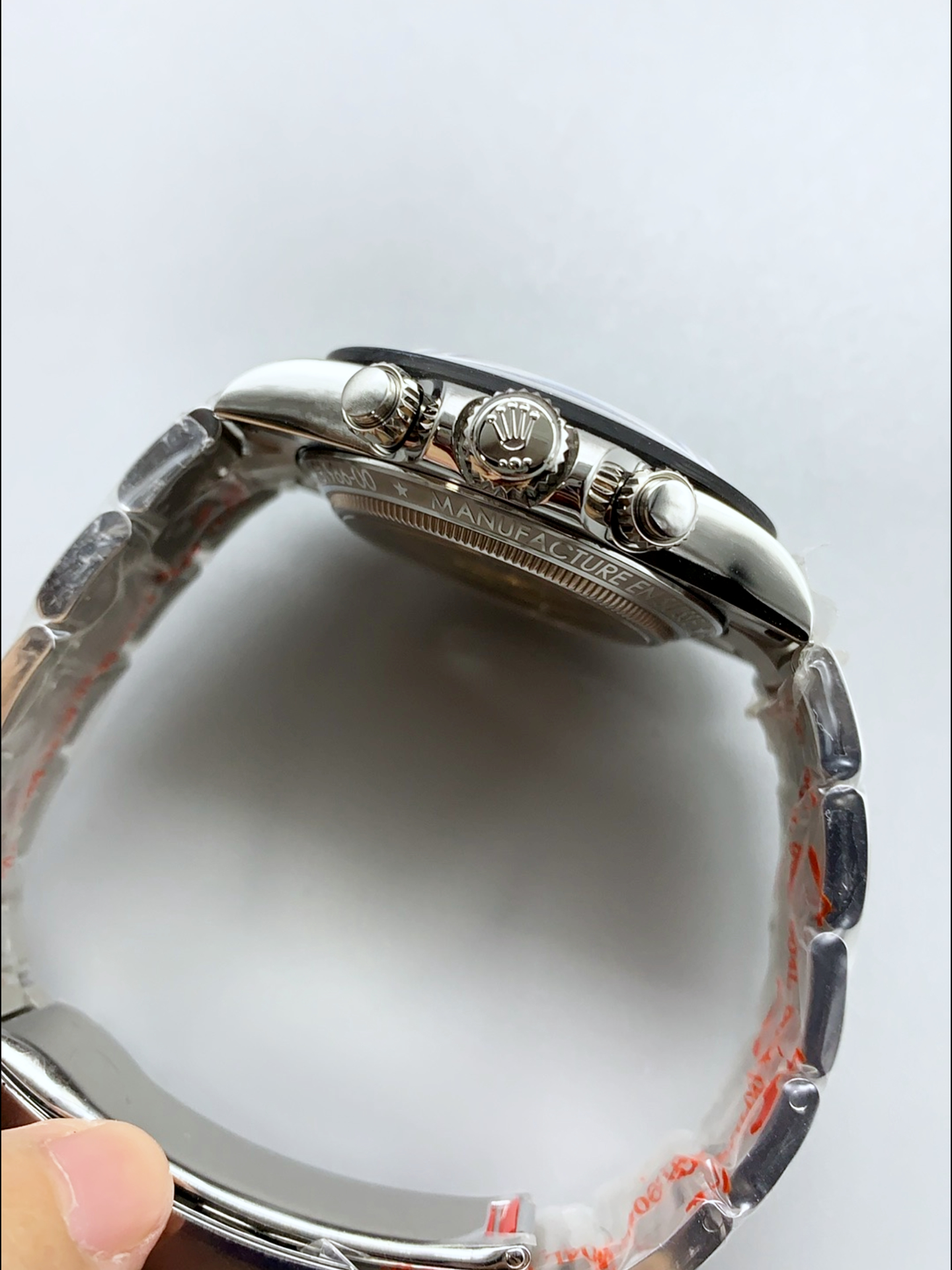Rolex Daytona Super Clone Artisans De Geneve Stainless Steel Watch Black Carbon Bezel Watch - view 7