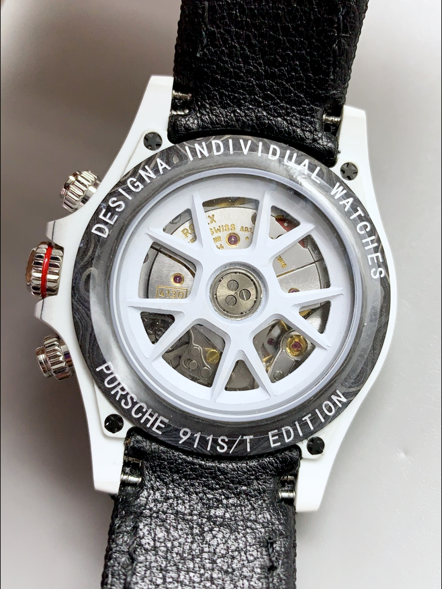 Rolex Daytona DiW Ferrari Tiffany Dial Edition Watch - Lightweight Forged Cabon Casing - Super Clone Watch - view 7