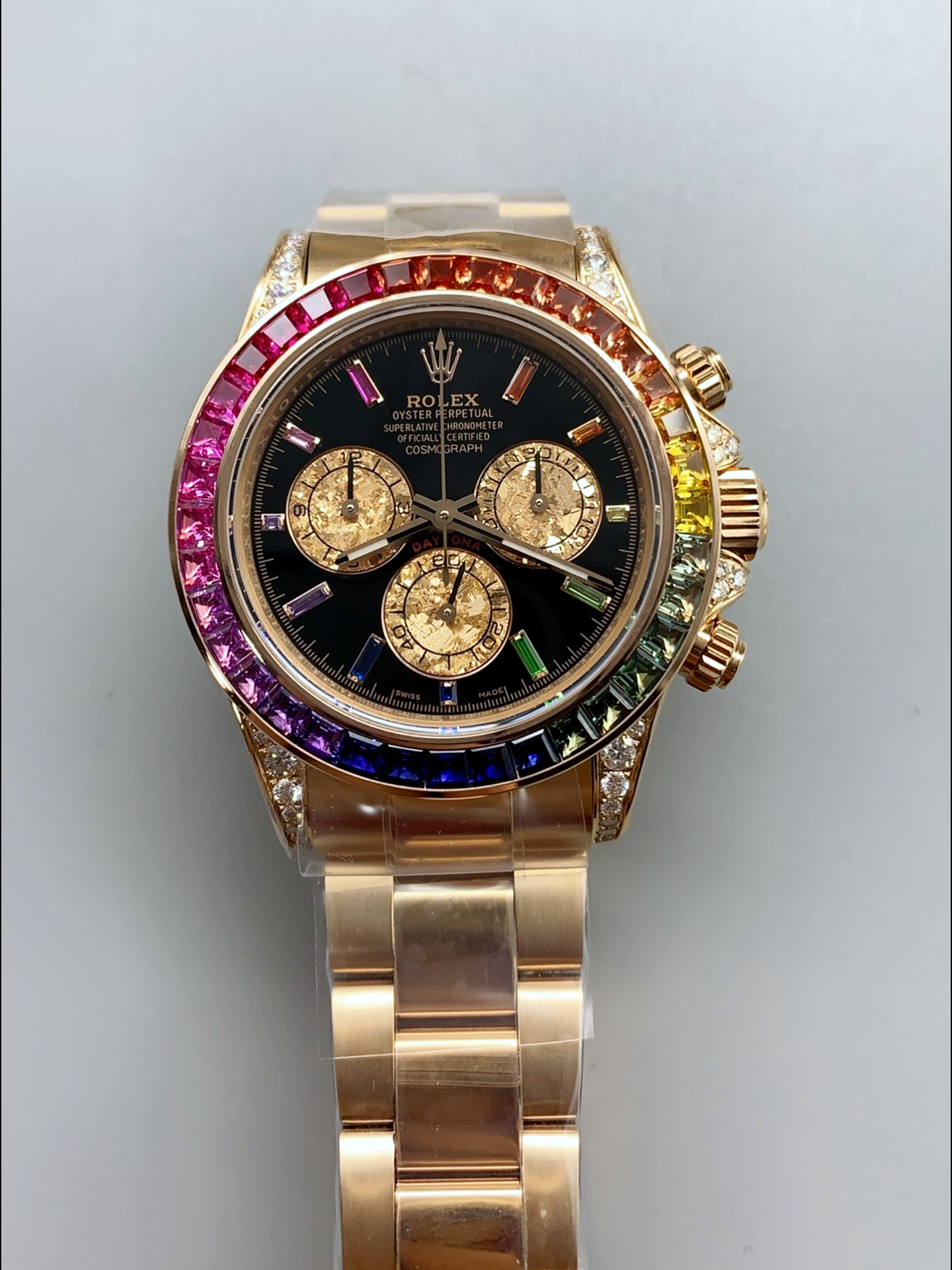 Rolex Cosmograph Daytona 116595RBOW Rose Gold Original Cal.4130 Movement - Super Clone Watch - view 2
