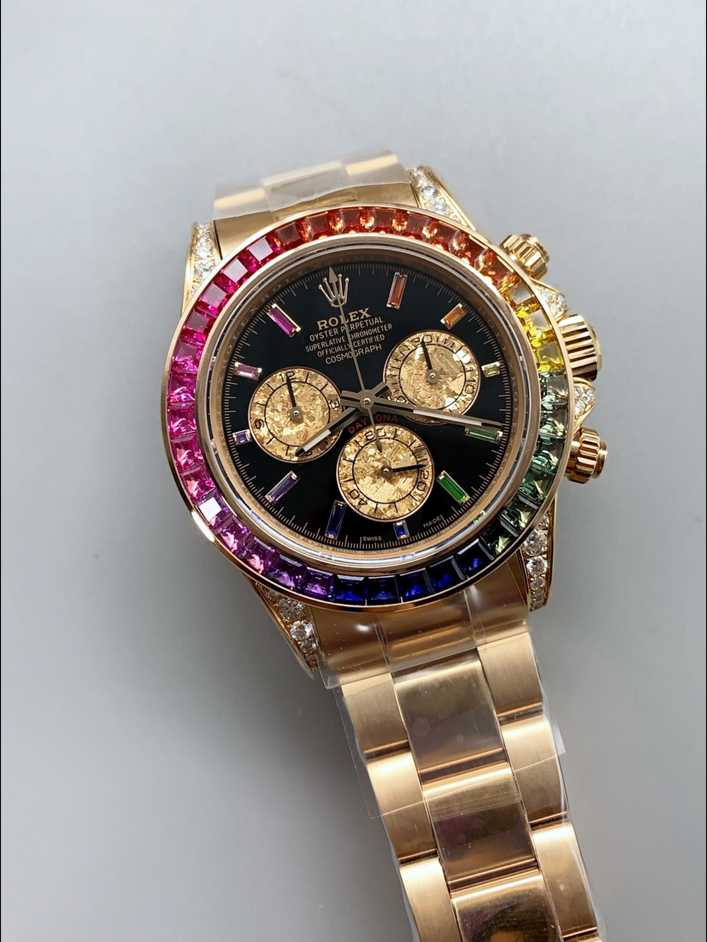 Rolex Cosmograph Daytona 116595RBOW Rose Gold Original Cal.4130 Movement - Super Clone Watch - view 4