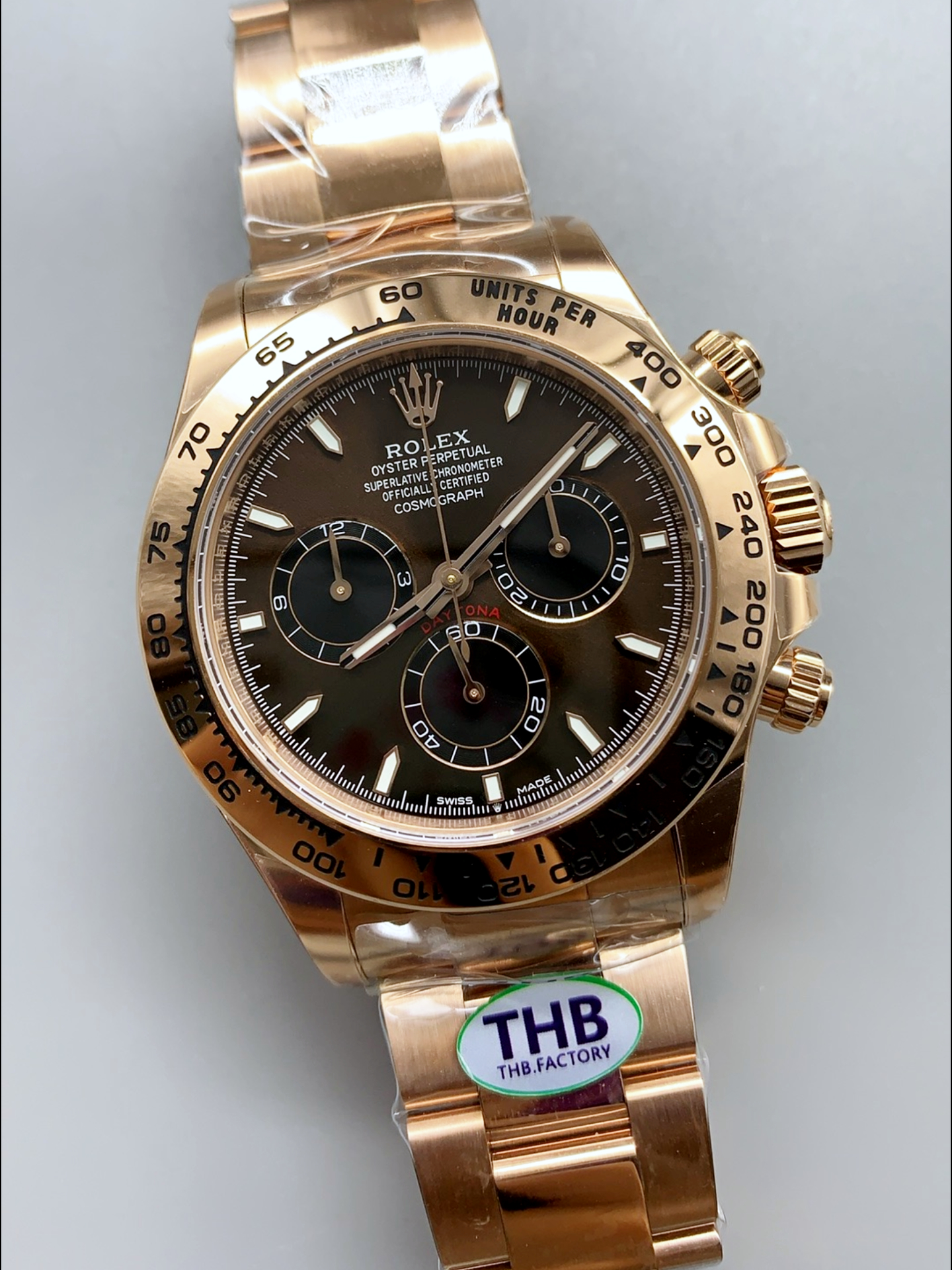 Rolex Daytona 116505 Rose Gold Original Cal.4131 Movement - 1:1 Mirror 904L Steel Watch - Super Clone Watch - view 3
