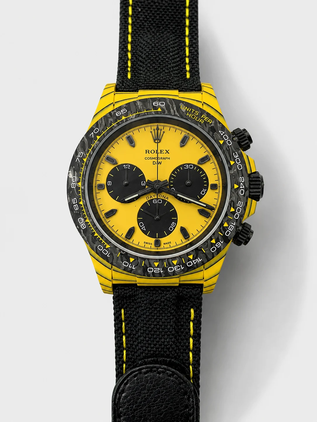 Rolex Cosmograph Daytona DiW BUMBLEBEE Edition Carbon Fiber Watch - Cal.4130 Movement - Super Clone Watch - view 1