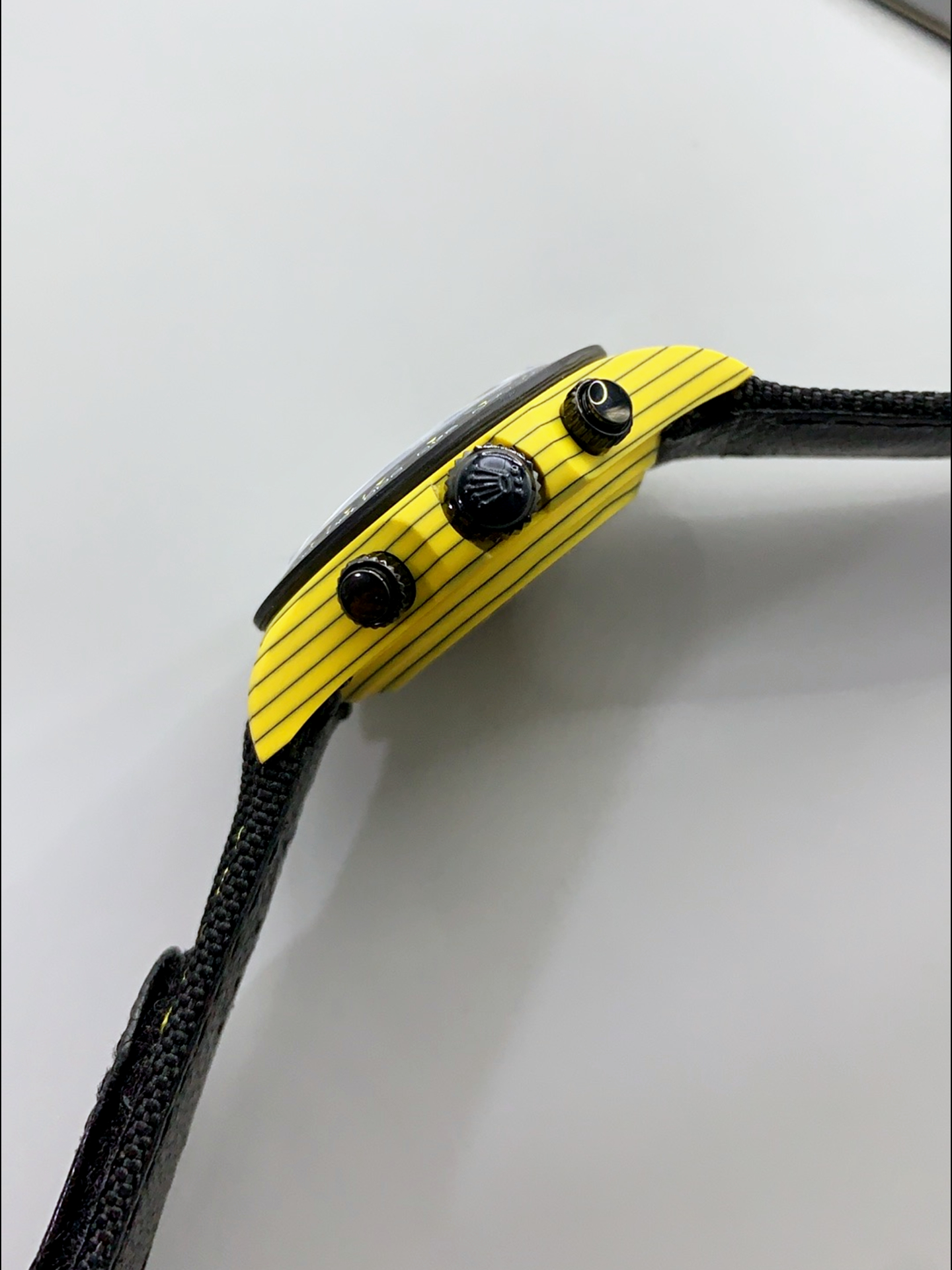 Rolex Cosmograph Daytona DiW BUMBLEBEE Edition Carbon Fiber Watch - Cal.4130 Movement - Super Clone Watch - view 7