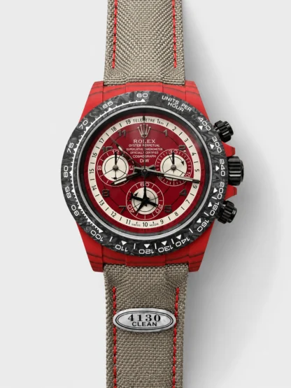 Rolex Daytona Edition Watch in Red Dial Red Carbon Casing 1:1 Mirror Super Clone - view 1