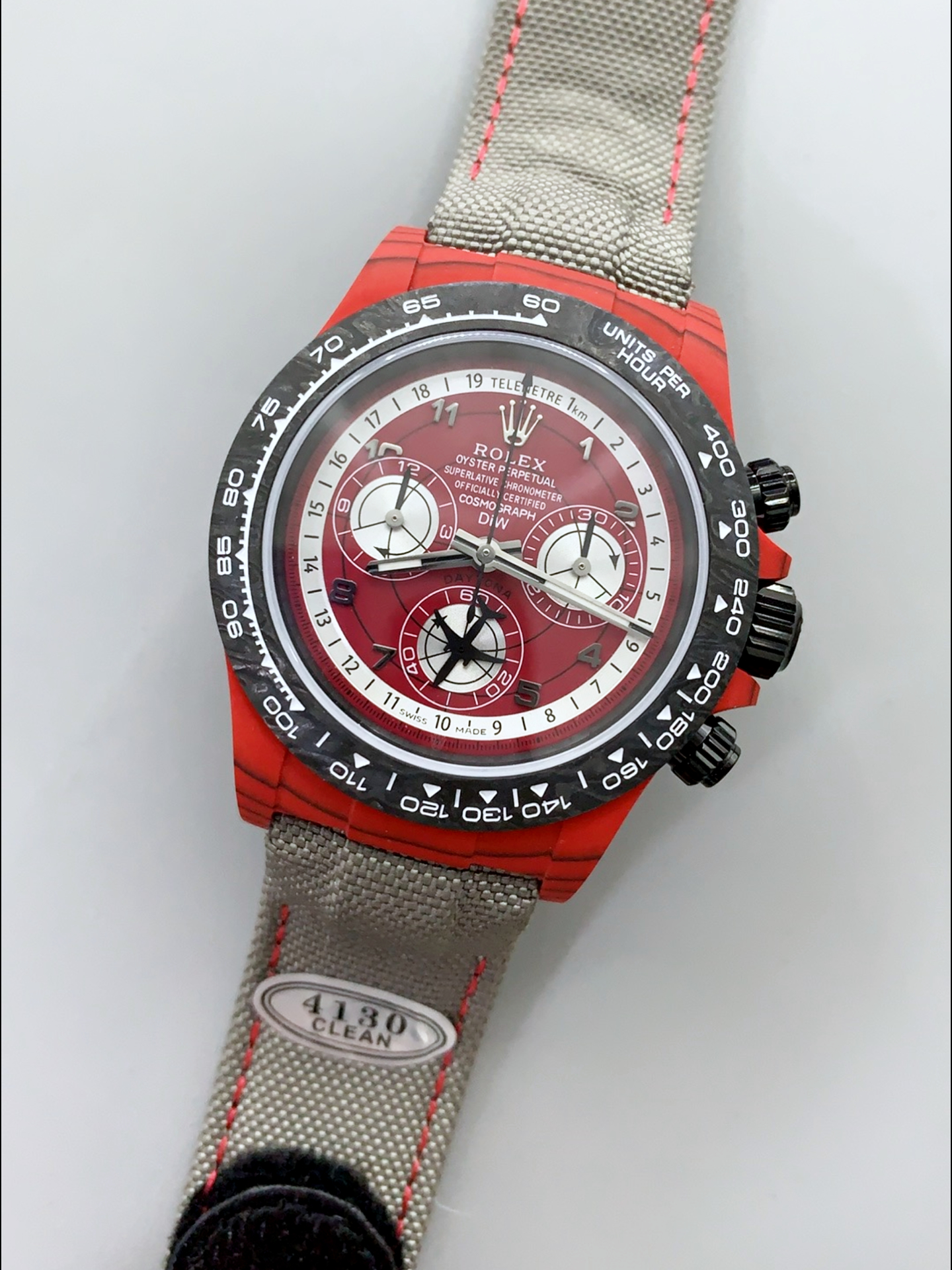Rolex Daytona Edition Watch in Red Dial Red Carbon Casing 1:1 Mirror Super Clone - view 5
