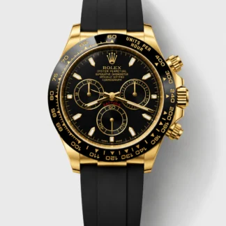 Rolex Daytona M126518 Black Dial Rubber Strap Super Clone Watch