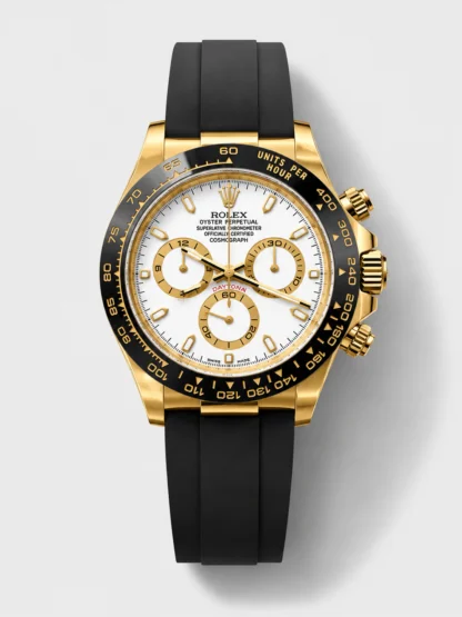 Rolex Daytona 116518-1 Yellow Gold Original Cal.4130 Movement - 1:1 Mirror 904L Steel Watch - Super Clone Watch - view 1