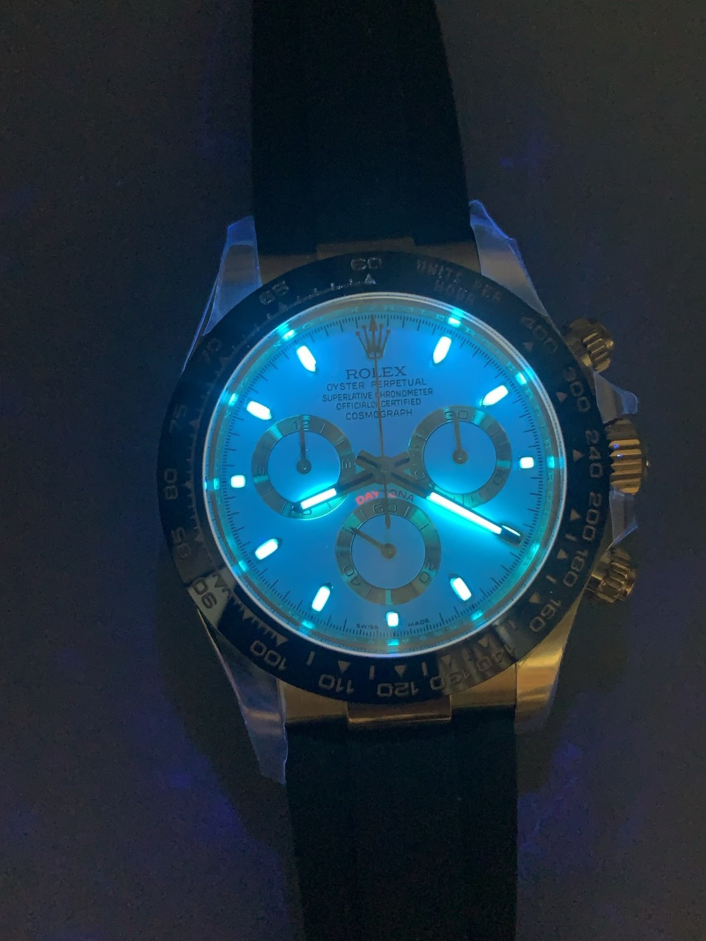 Rolex Daytona 116518-1 Yellow Gold Original Cal.4130 Movement - 1:1 Mirror 904L Steel Watch - Super Clone Watch - view 12