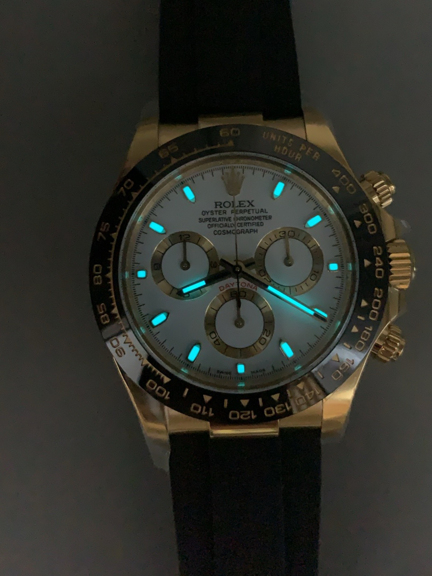 Rolex Daytona 116518-1 Yellow Gold Original Cal.4130 Movement - 1:1 Mirror 904L Steel Watch - Super Clone Watch - view 13
