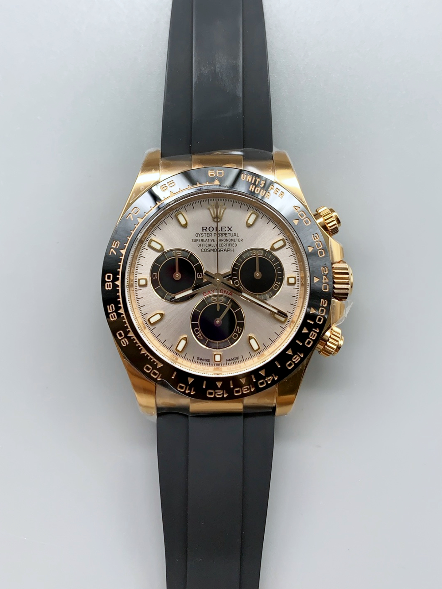 Rolex Cosmograph Daytona M116515LN-0059 Rose Gold Original Cal.4130 Movement - 904L Steel Watch - Super Clone Watch - view 2