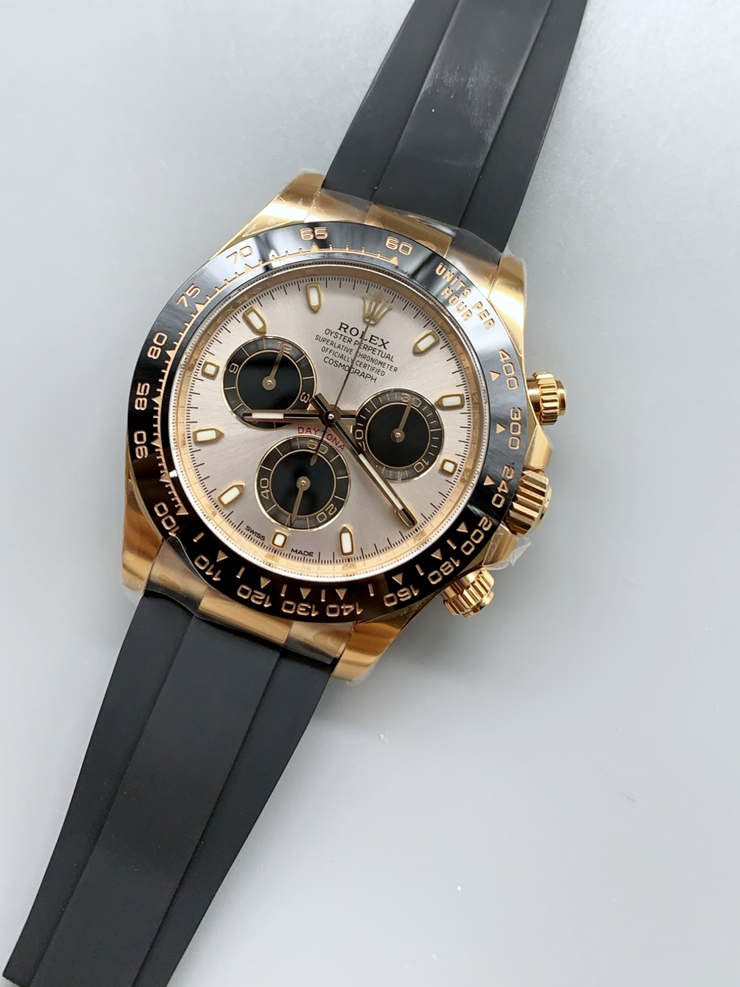 Rolex Cosmograph Daytona M116515LN-0059 Rose Gold Original Cal.4130 Movement - 904L Steel Watch - Super Clone Watch - view 4