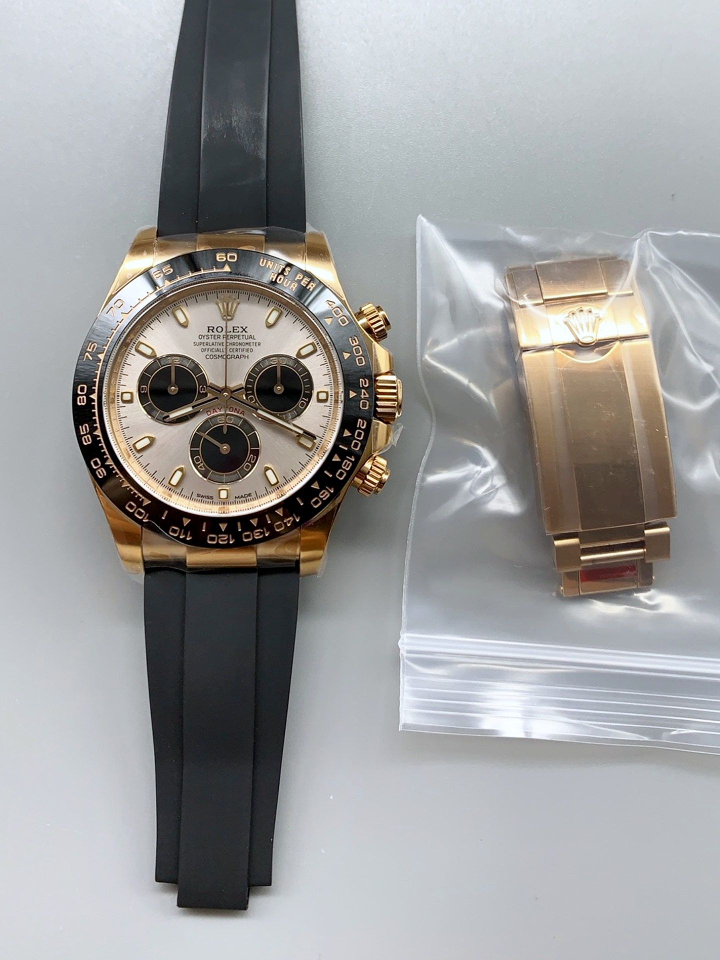 Rolex Cosmograph Daytona M116515LN-0059 Rose Gold Original Cal.4130 Movement - 904L Steel Watch - Super Clone Watch - view 5
