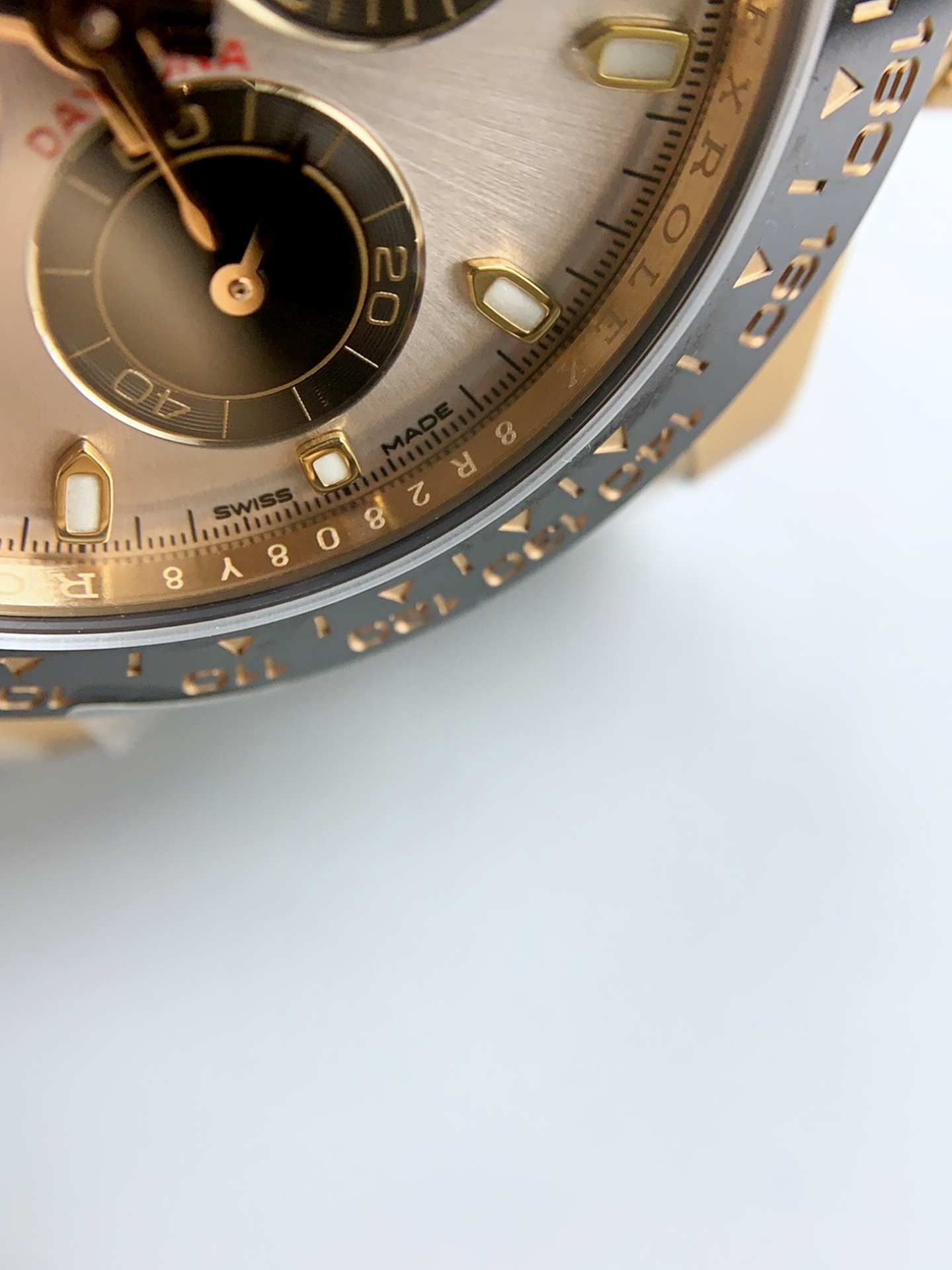 Rolex Cosmograph Daytona M116515LN-0059 Rose Gold Original Cal.4130 Movement - 904L Steel Watch - Super Clone Watch - view 6