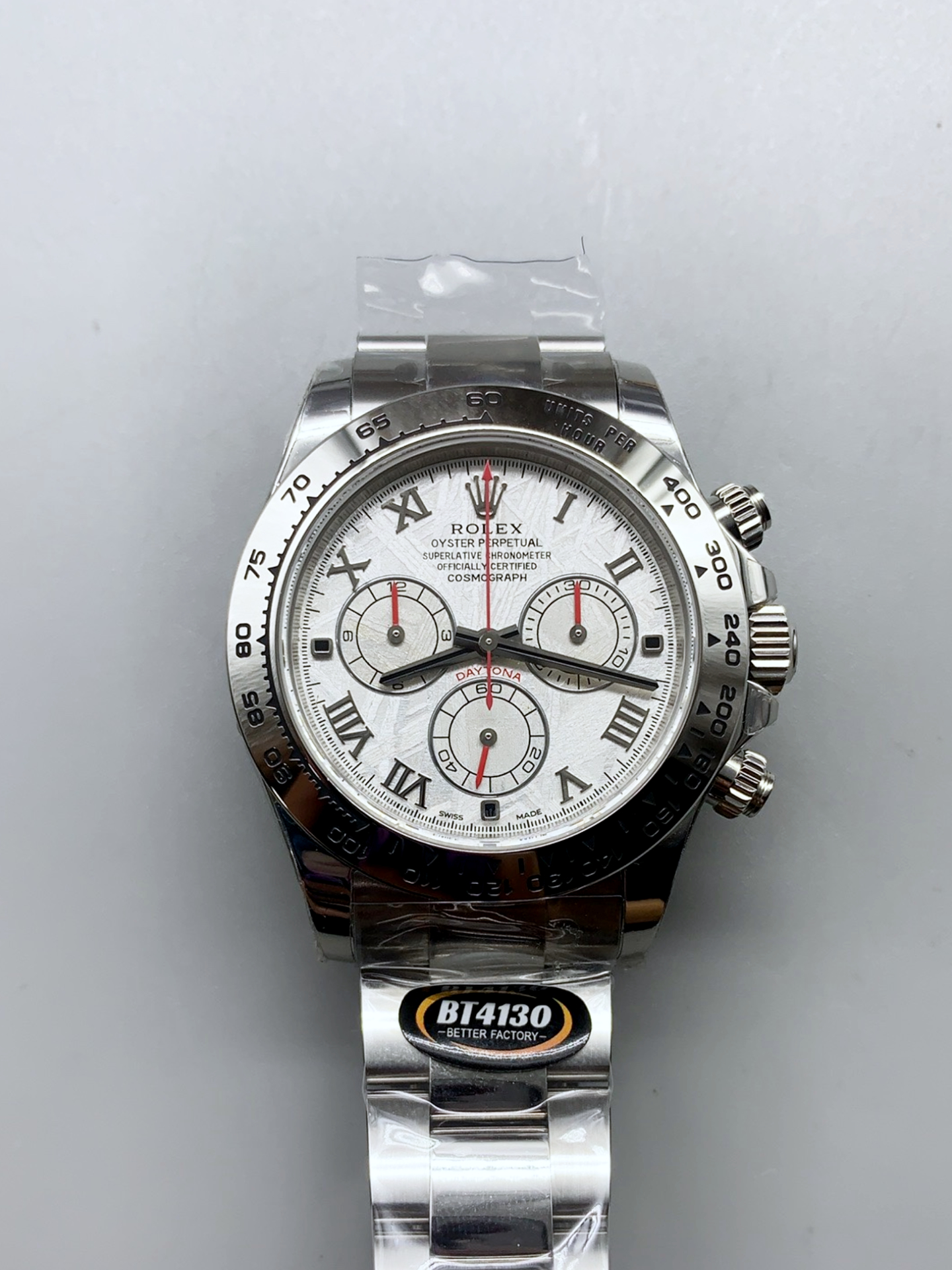Rolex Daytona 116509 - Meteorite Dial with Roman Numerals - Top-Tier 904L Steel Super Clone Powered by a Genuine Cal.4130 Movement - view 2