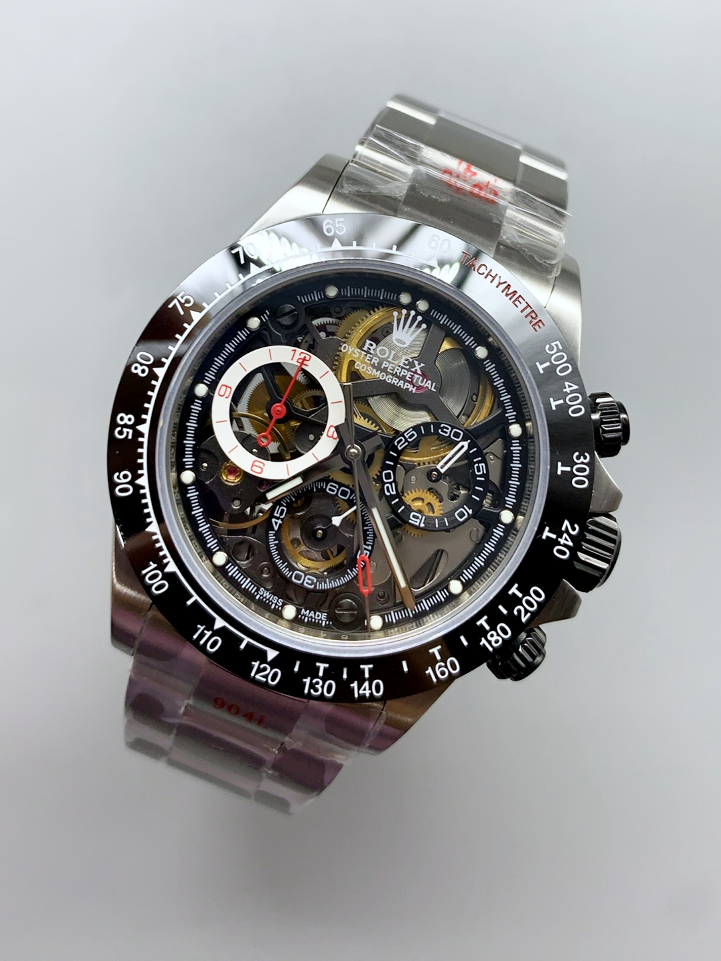 Rolex Daytona Super Clone Artisans De Geneve Stainless Steel Watch Black Ceramic Bezel Watch - view 3