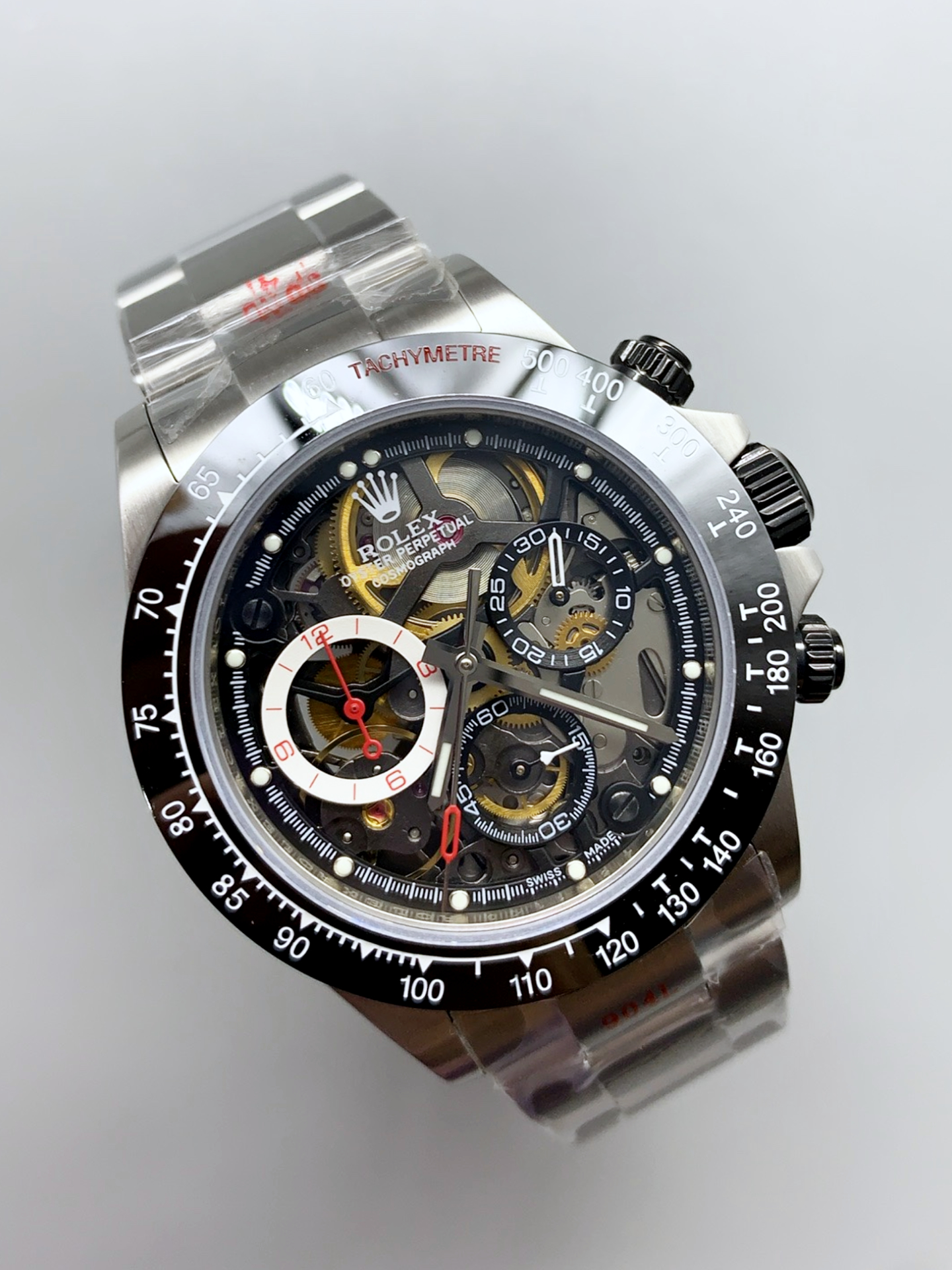 Rolex Daytona Super Clone Artisans De Geneve Stainless Steel Watch Black Ceramic Bezel Watch - view 4
