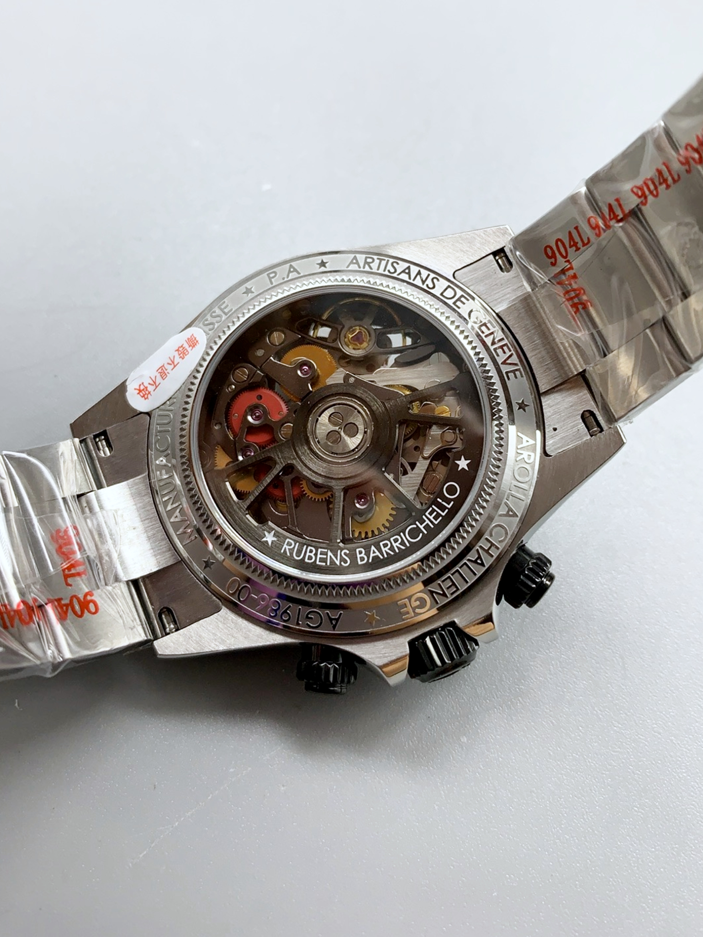 Rolex Daytona Super Clone Artisans De Geneve Stainless Steel Watch Black Ceramic Bezel Watch - view 6