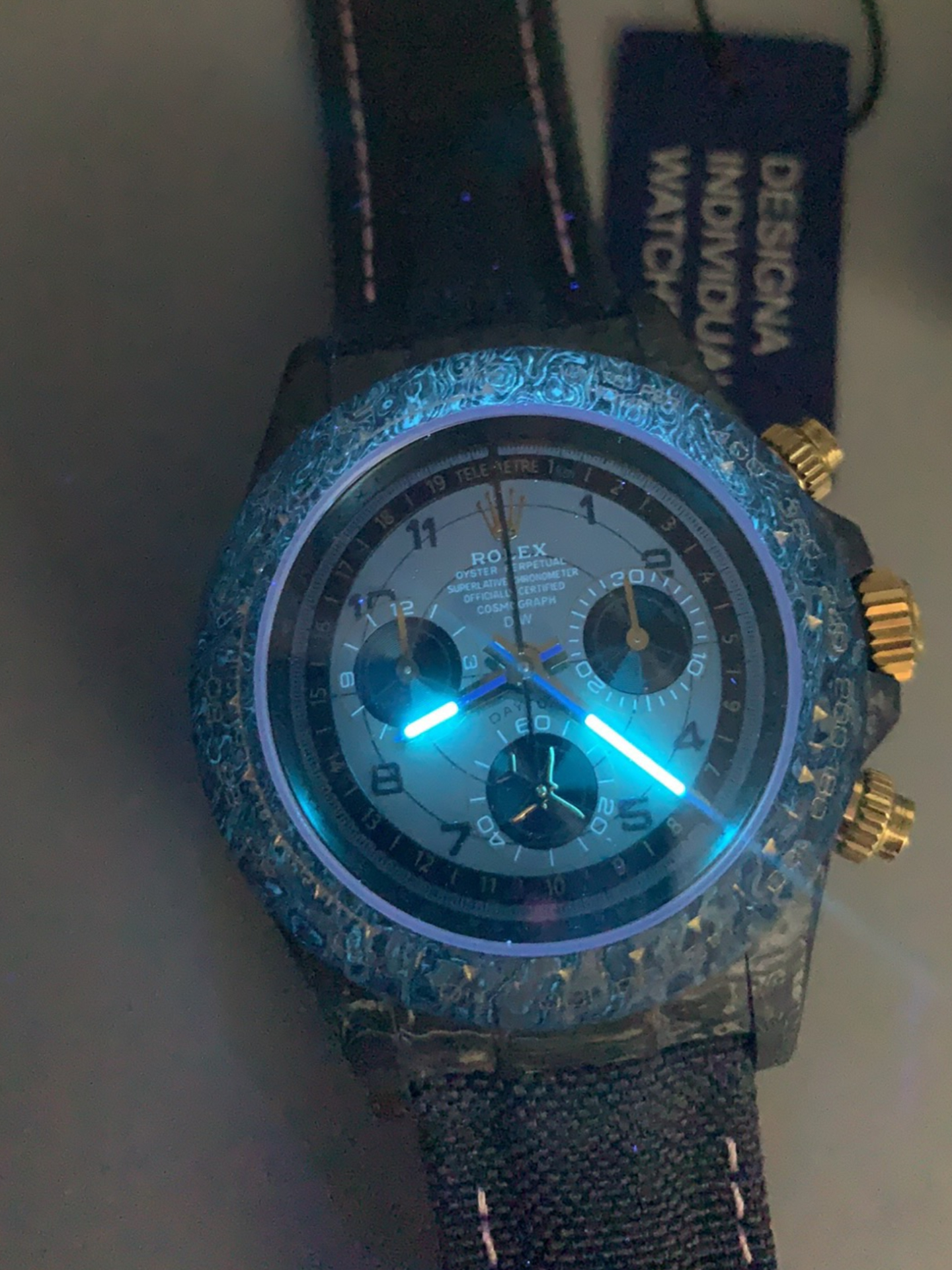 Rolex Daytona Super Clone Watch in Grey Dial Grey Carbon Casing 1:1 Mirror - view 11