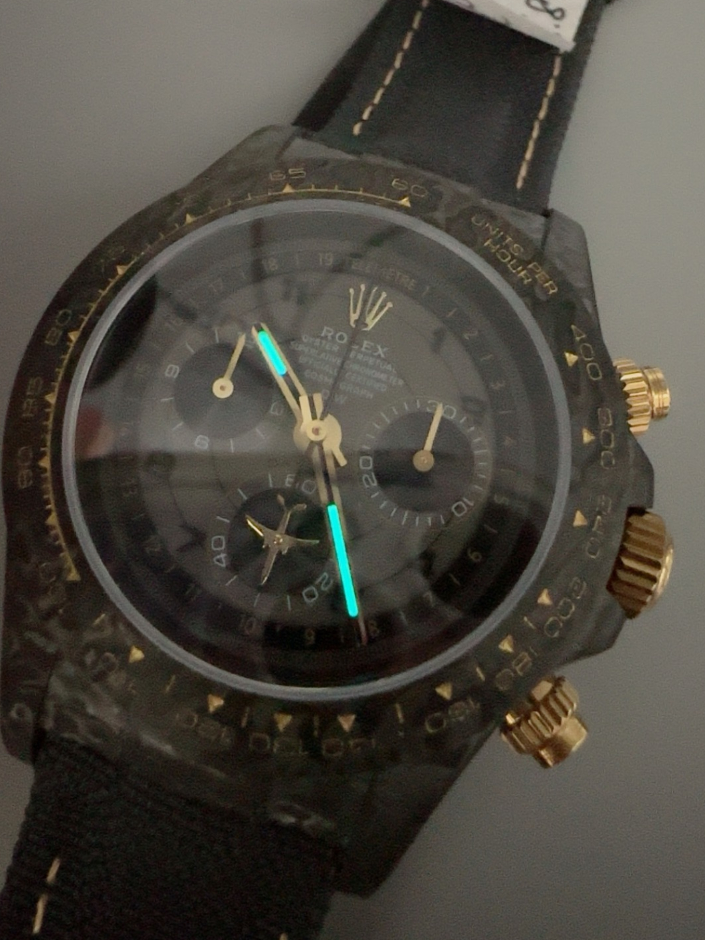 Rolex Daytona Super Clone Watch in Grey Dial Grey Carbon Casing 1:1 Mirror - view 12