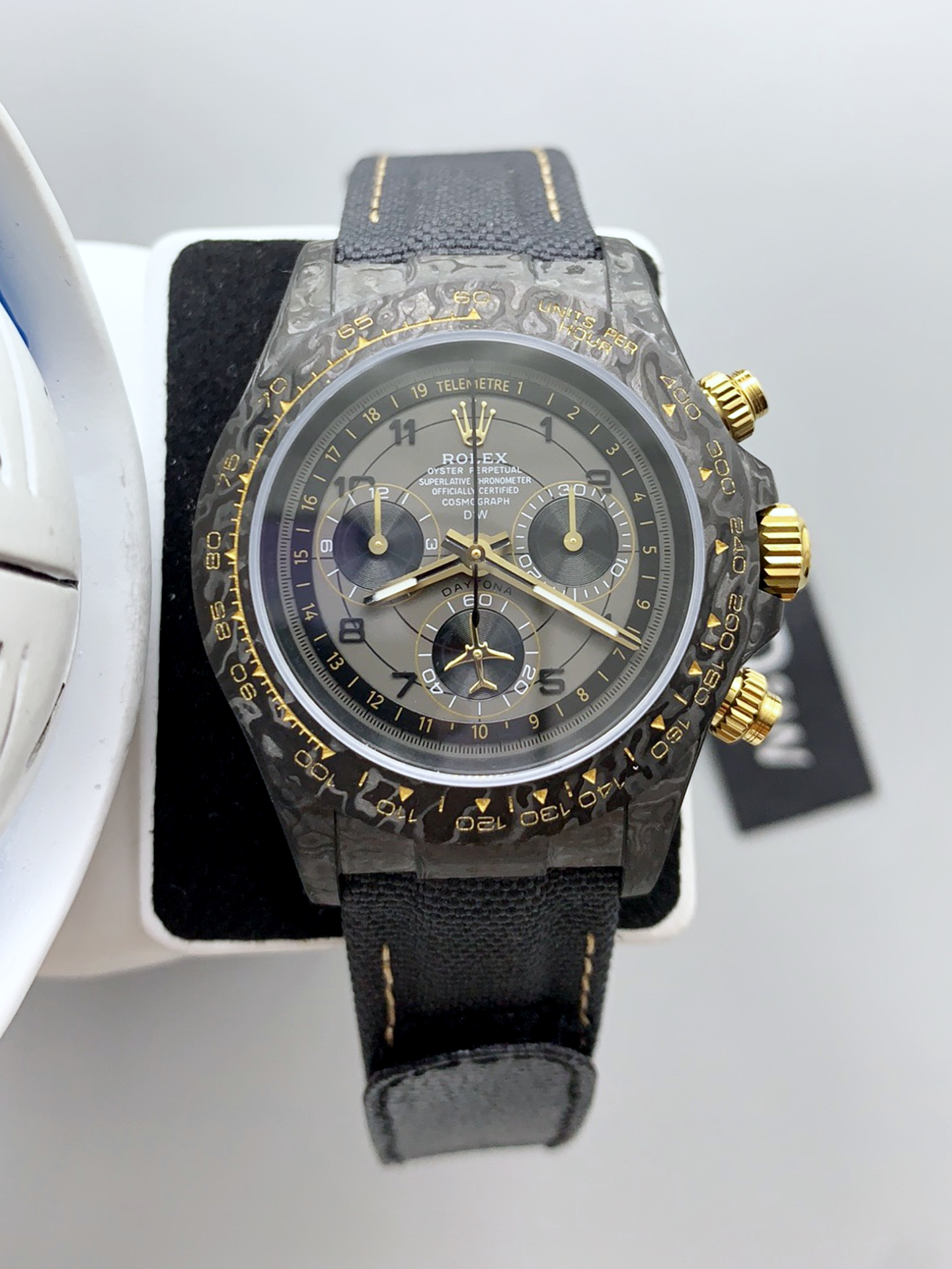 Rolex Daytona Super Clone Watch in Grey Dial Grey Carbon Casing 1:1 Mirror - view 2