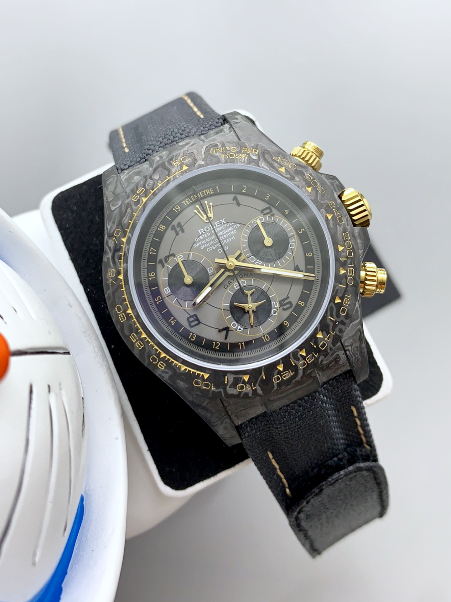 Rolex Daytona Super Clone Watch in Grey Dial Grey Carbon Casing 1:1 Mirror - view 3