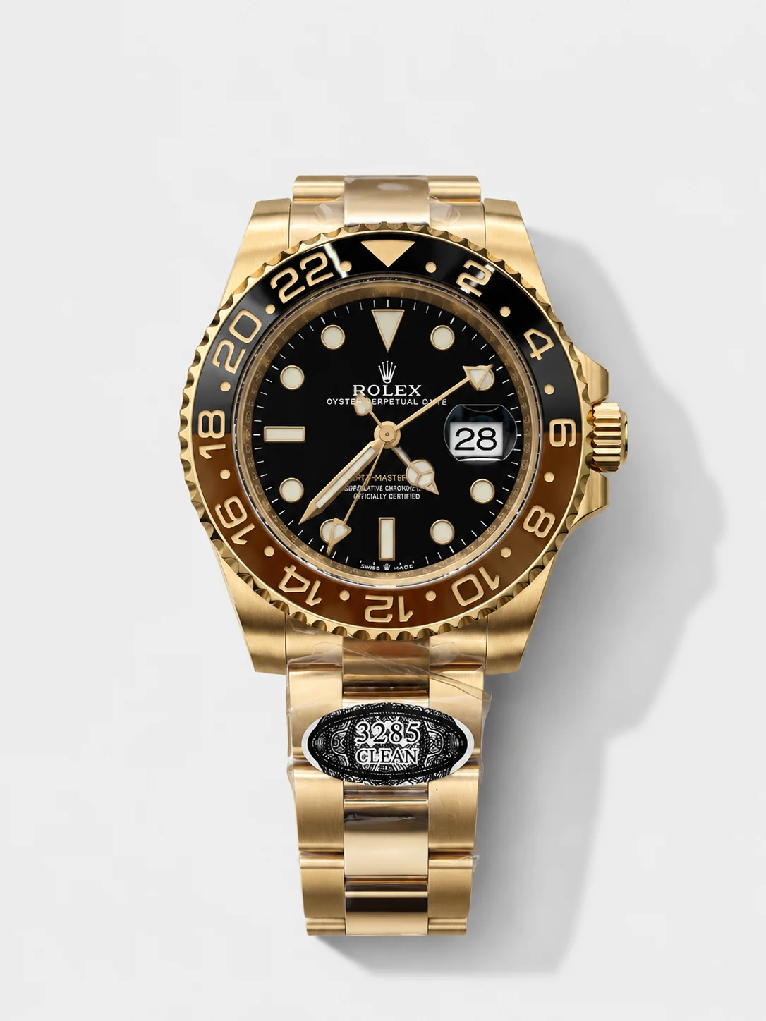 Rolex GMT Masters II Super Clone Root Beer 126711CHNR Rose Black Dial Swiss Watch - view 1