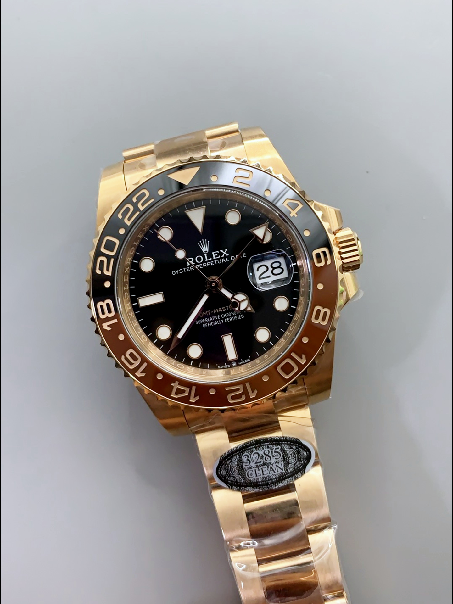 Rolex GMT Masters II Super Clone Root Beer 126711CHNR Rose Black Dial Swiss Watch - view 3