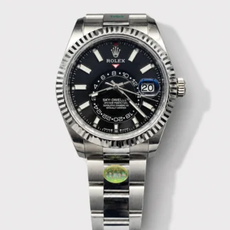 Rolex Sky-Dweller REF #m336934 Black Dial Watch in 904L Steel Case - Super Clone Watch - view 1
