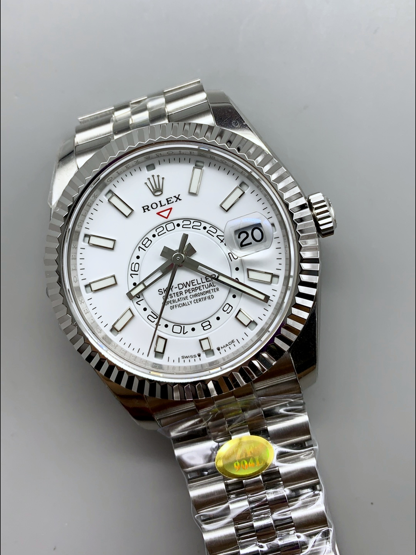 Rolex Sky-Dweller REF# M326934 White Dial Watch in 904L Steel Case 1:1 Mirror Super Clone - view 3