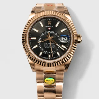 Rolex Sky-Dweller REF# 336235 Slate Dial Watch in Rose Gold 904L Steel Case 1:1 Mirror Super Clone - view 1