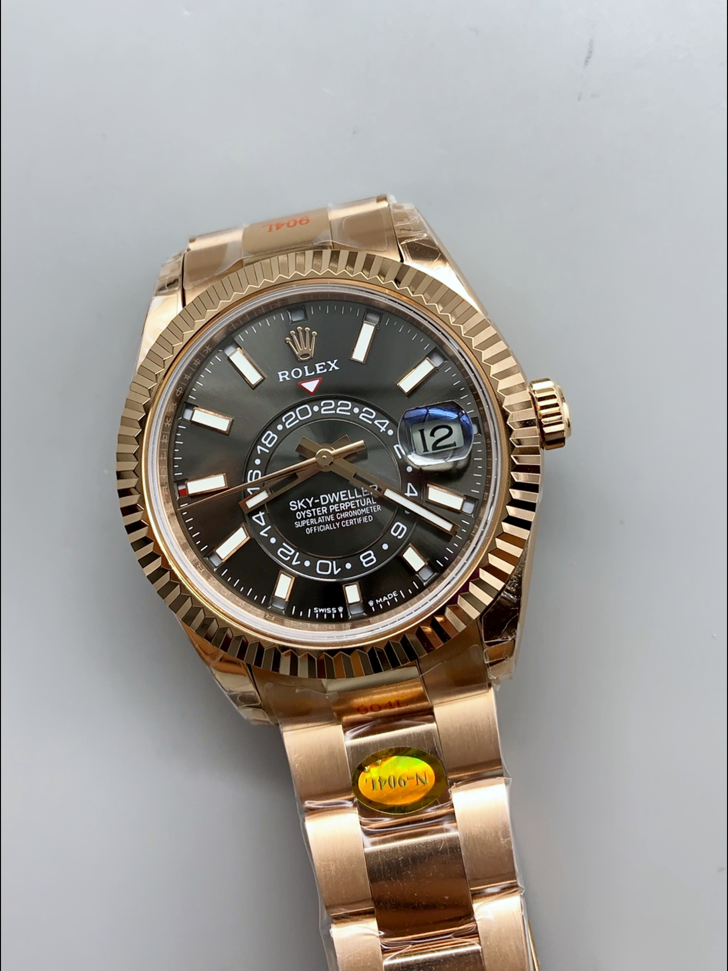 Rolex Sky-Dweller REF# 336235 Slate Dial Watch in Rose Gold 904L Steel Case 1:1 Mirror Super Clone - view 3