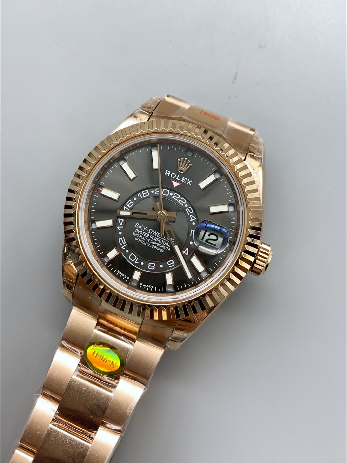 Rolex Sky-Dweller REF# 336235 Slate Dial Watch in Rose Gold 904L Steel Case 1:1 Mirror Super Clone - view 4