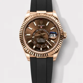 Rolex Sky-Dweller REF# M336235 Brown Dial Rose Gold Watch in 904L Steel Case 1:1 Mirror Super Clone - view 1