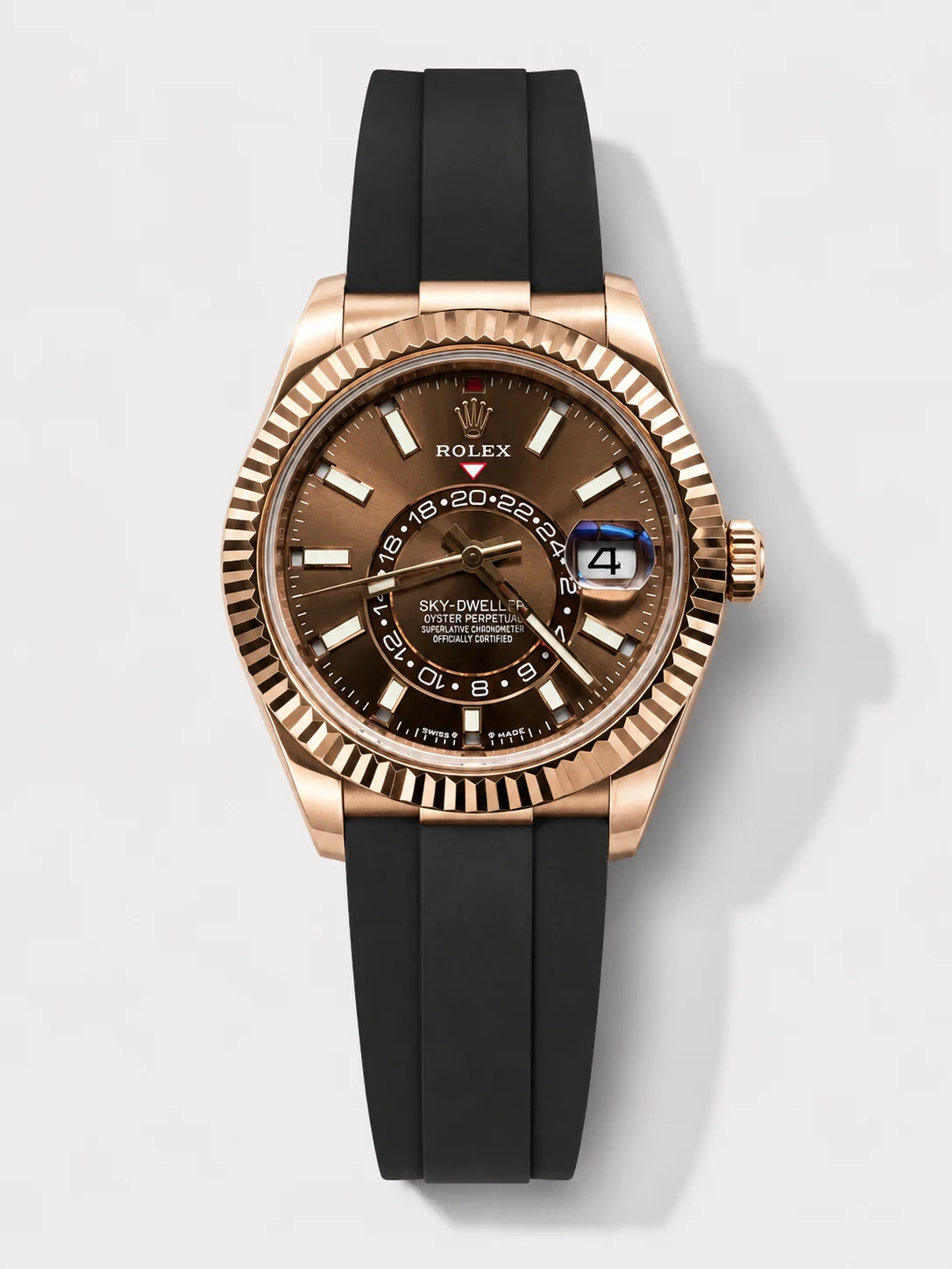 Rolex Sky-Dweller REF# M336235 Brown Dial Rose Gold Watch in 904L Steel Case 1:1 Mirror Super Clone - view 1