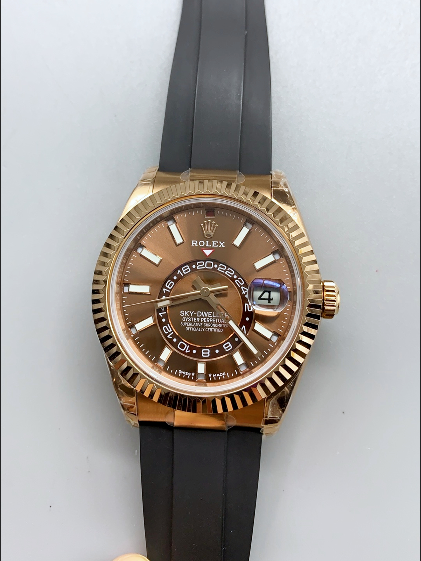 Rolex Sky-Dweller REF# M336235 Brown Dial Rose Gold Watch in 904L Steel Case 1:1 Mirror Super Clone - view 2